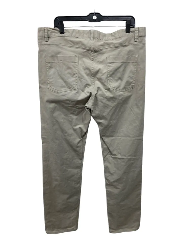 Theory Size 38 Khaki Cotton Solid Button Fly Men's Pants