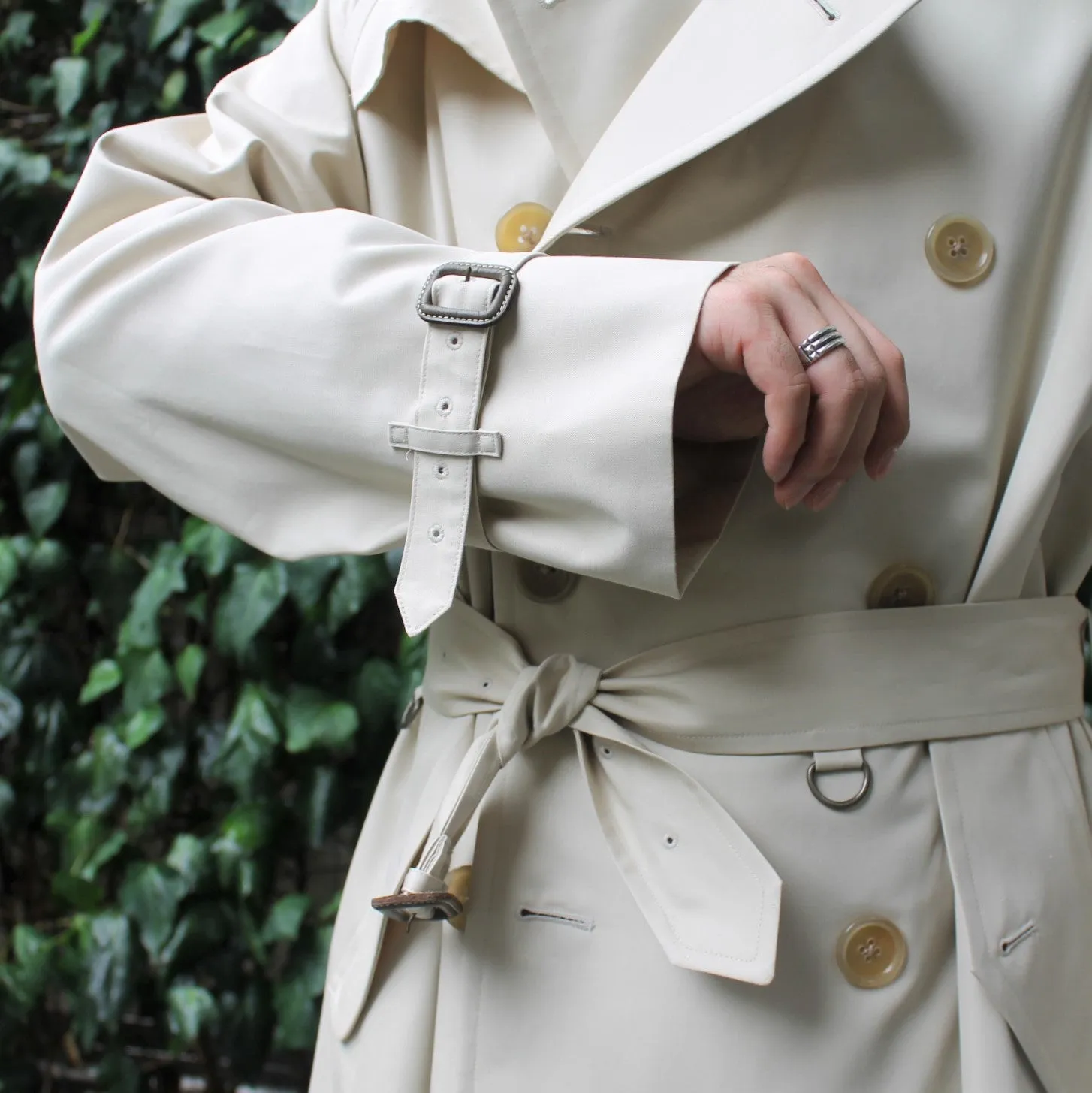 TRENCH COAT GABARDINE OYSTER