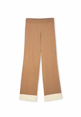 Two Tone Striped Hem Trouser