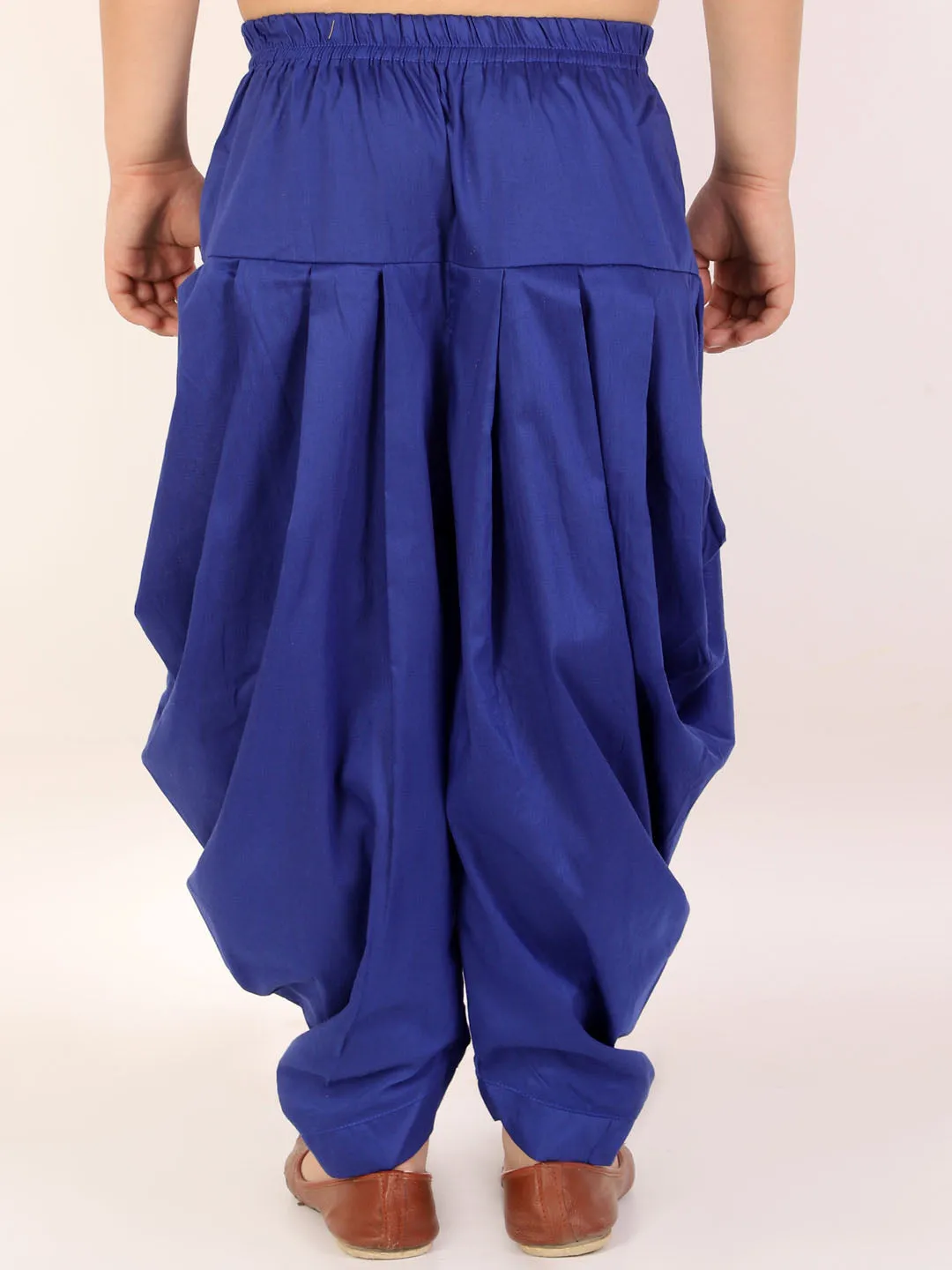 VASTRAMAY Boys Blue Solid Dhoti Pants