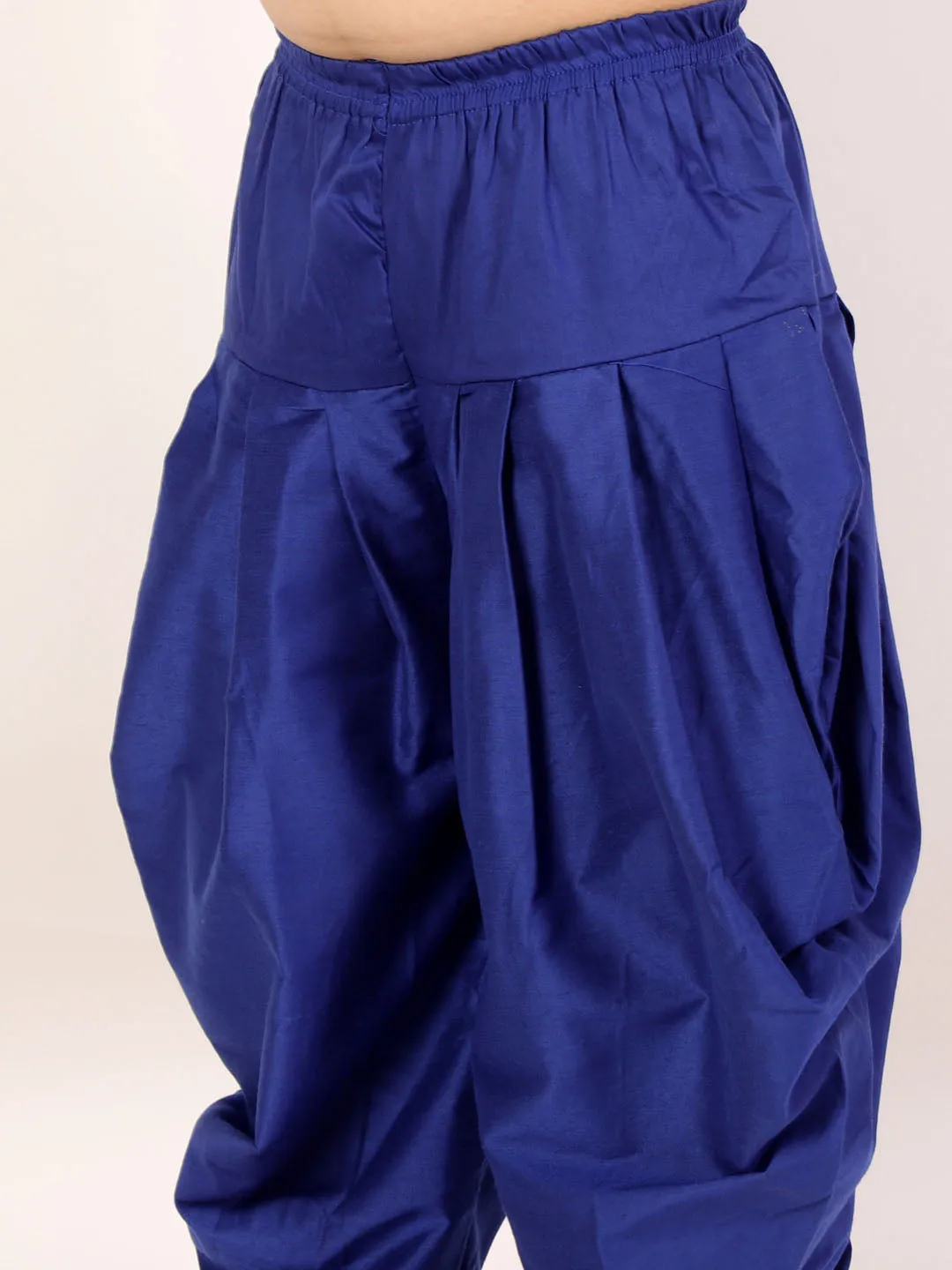 VASTRAMAY Boys Blue Solid Dhoti Pants