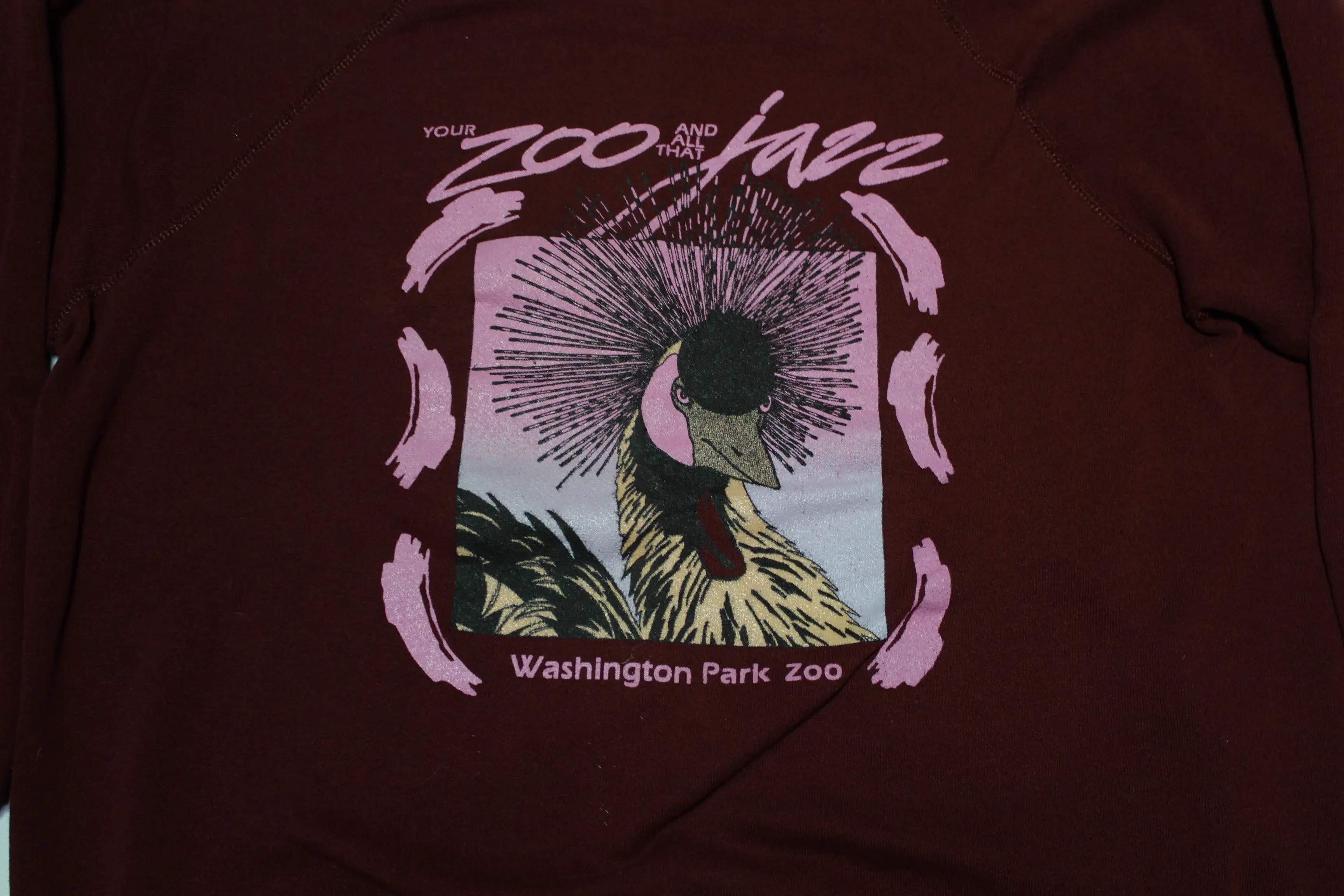 Washington Park Zoo And All That Jazz Vintage 80's Crewneck Tourist Sweatshirt