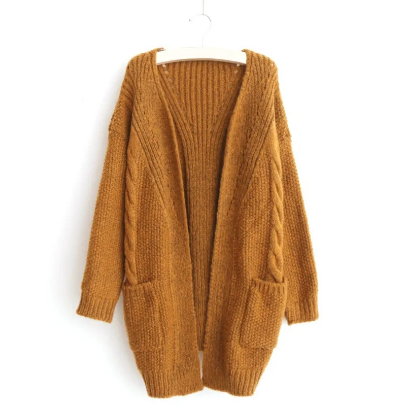 Women Sweater Jumper Coat Jacket Knitted Knitwear Outerwear Lady Warm Cardigan SM6