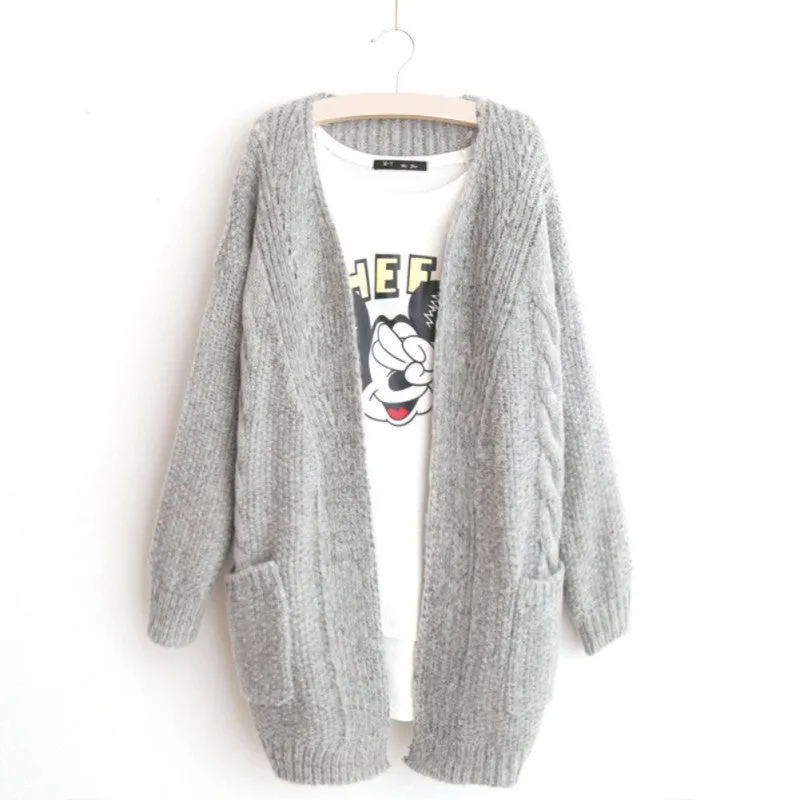 Women Sweater Jumper Coat Jacket Knitted Knitwear Outerwear Lady Warm Cardigan SM6