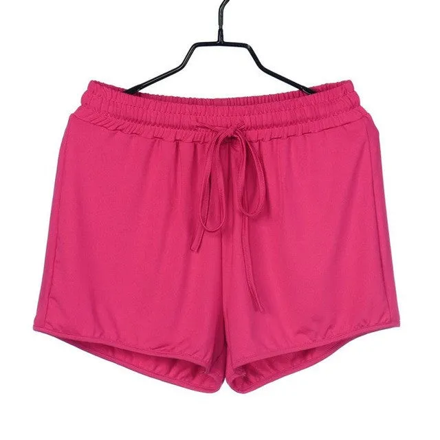 Womens  Casual Loose Shorts Women  Solid Elastic High Waist Ladies Hot Short Pants Shorts Femme #63 GS