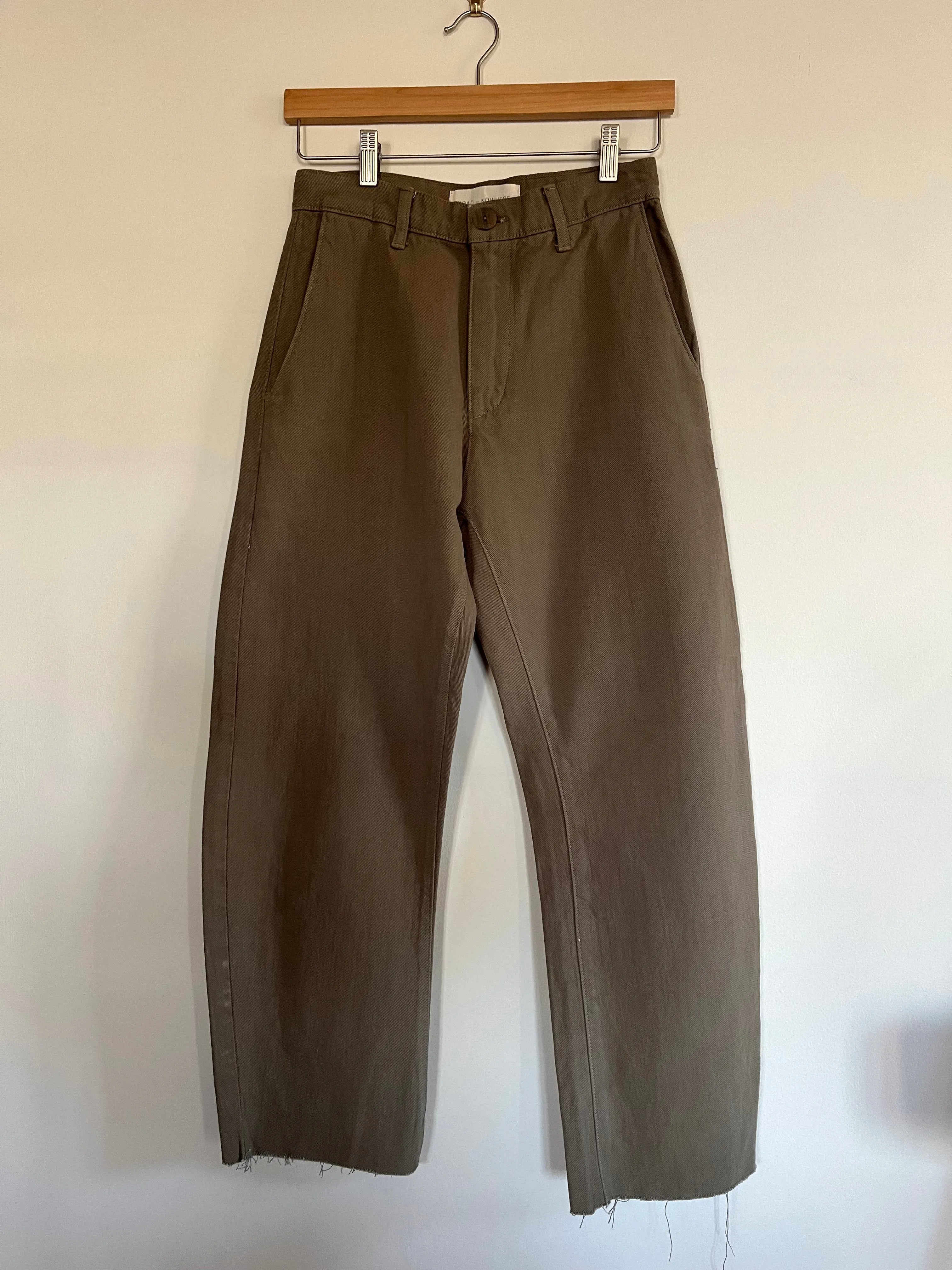 Women's Pilon Organic Cotton Raw Hem Trouser SS24