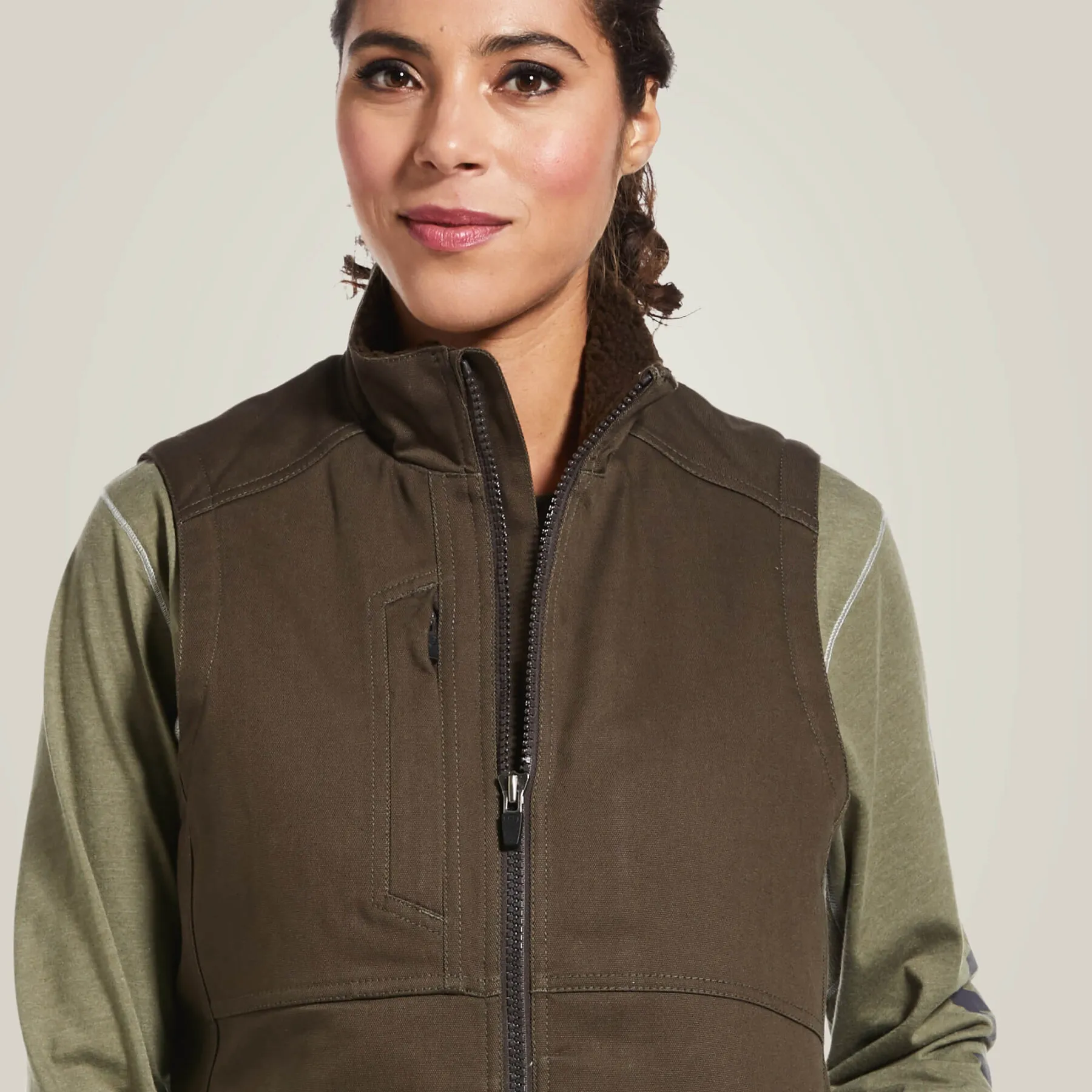 Women's sleeveless hooded waterproof jacket Ariat Rebar DuraCanvas