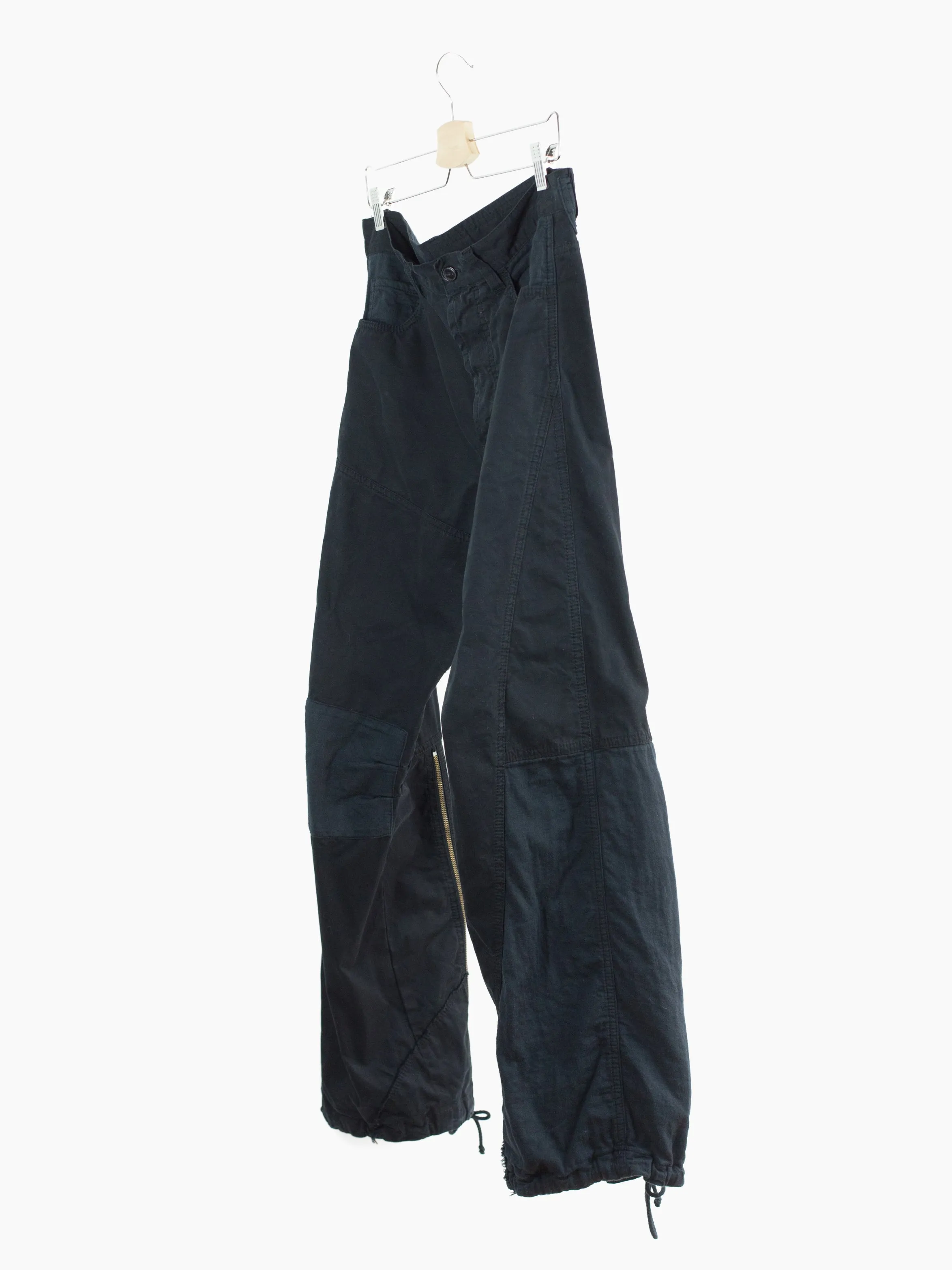 Yohji Yamamoto Y's x Aspesi Asymmetrical Backzip Articulated Trousers