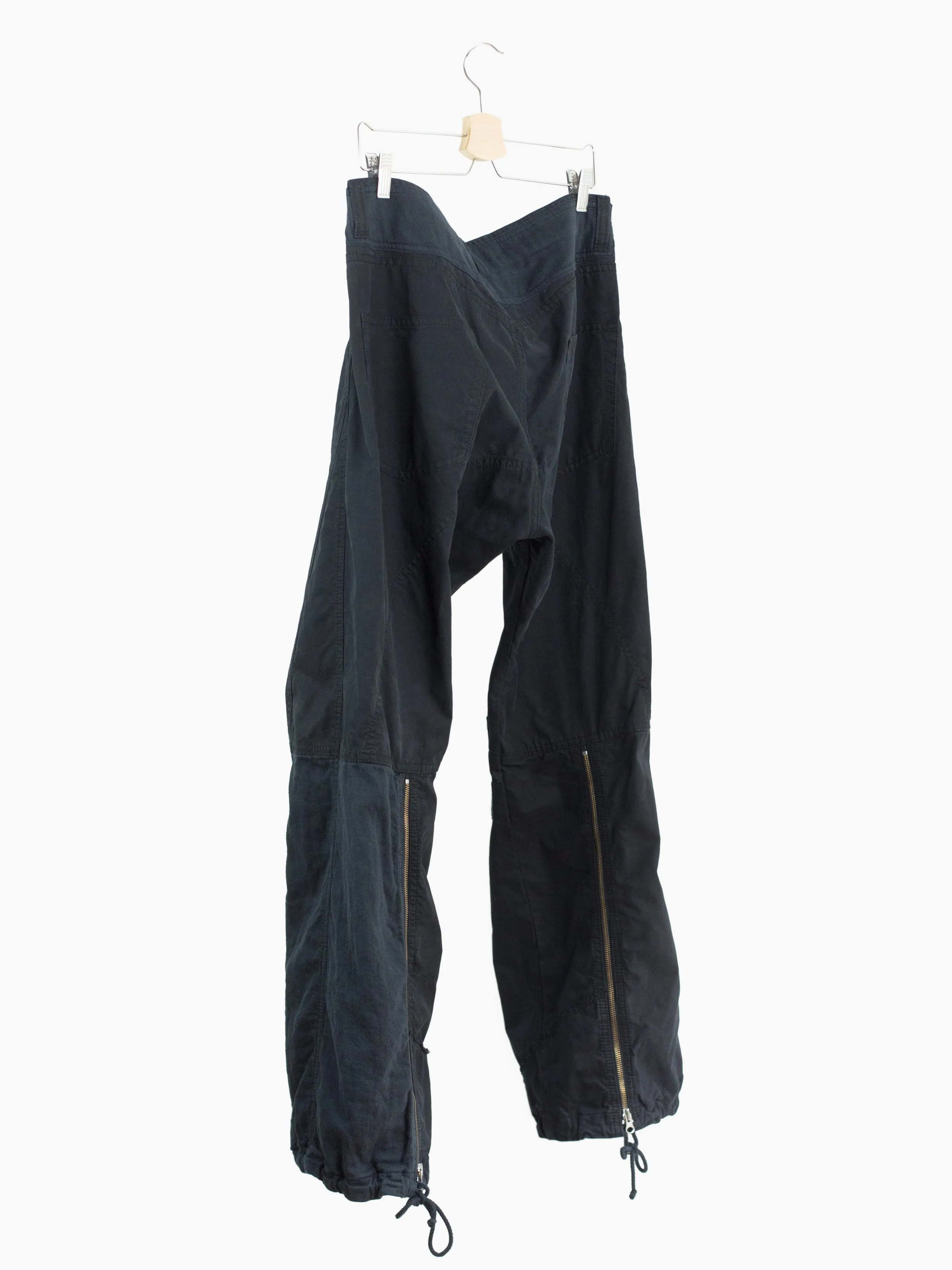 Yohji Yamamoto Y's x Aspesi Asymmetrical Backzip Articulated Trousers