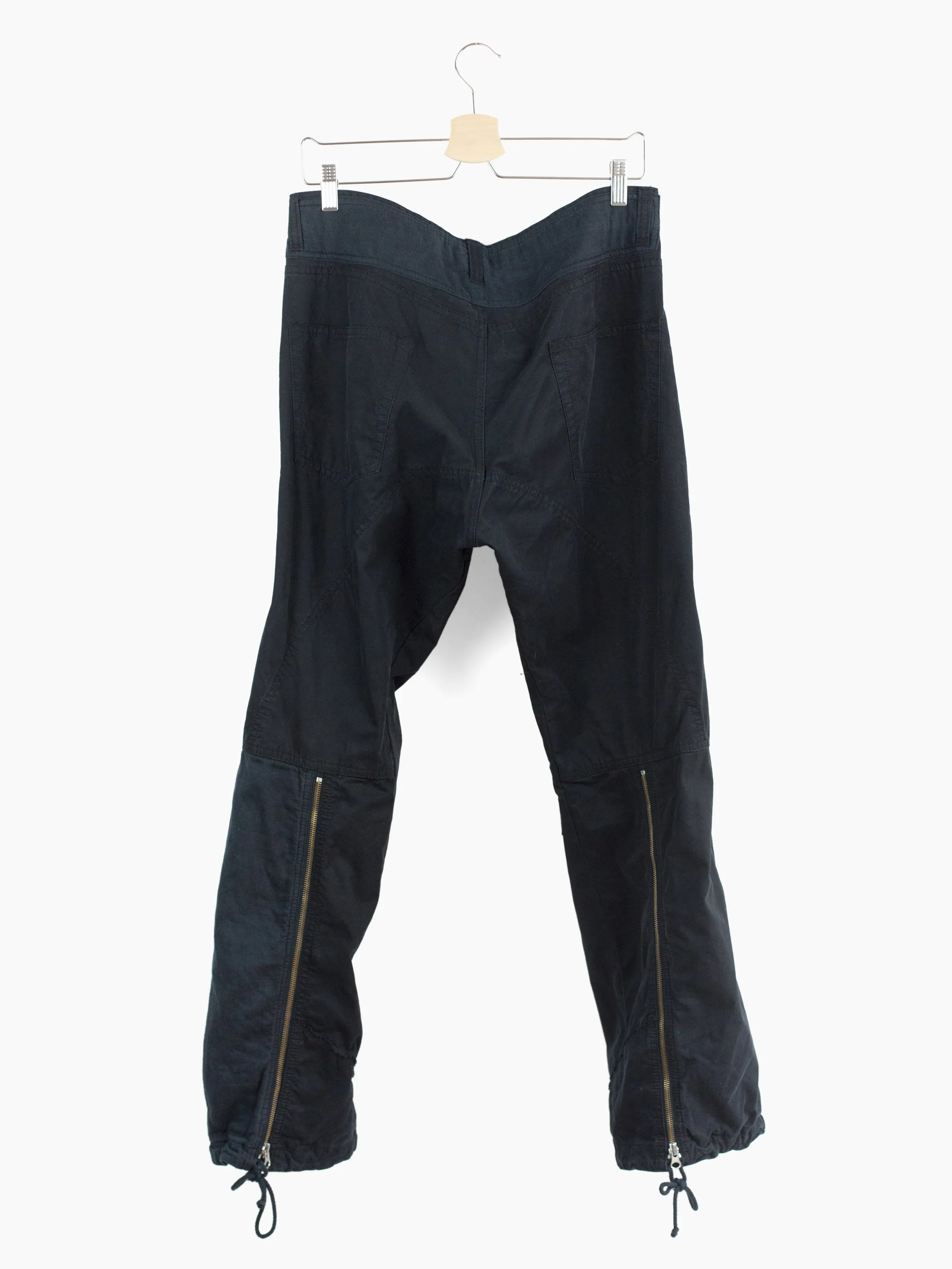 Yohji Yamamoto Y's x Aspesi Asymmetrical Backzip Articulated Trousers