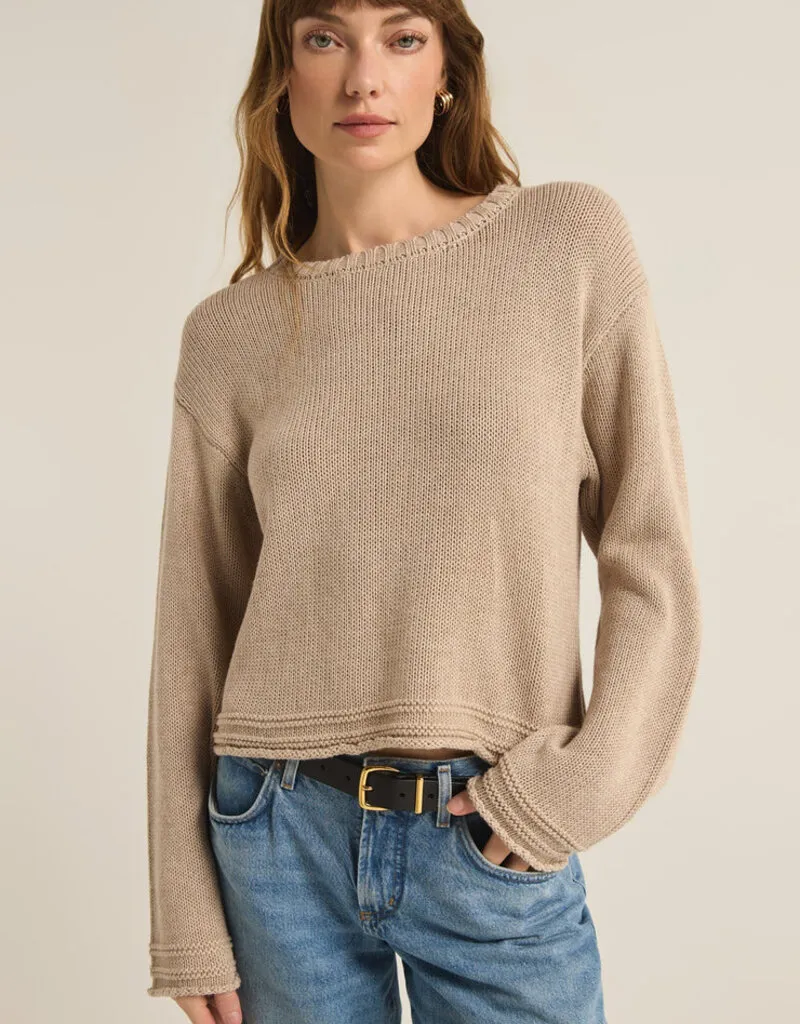 Z Supply Emerson Cropped Sweater - Oatmeal Heather