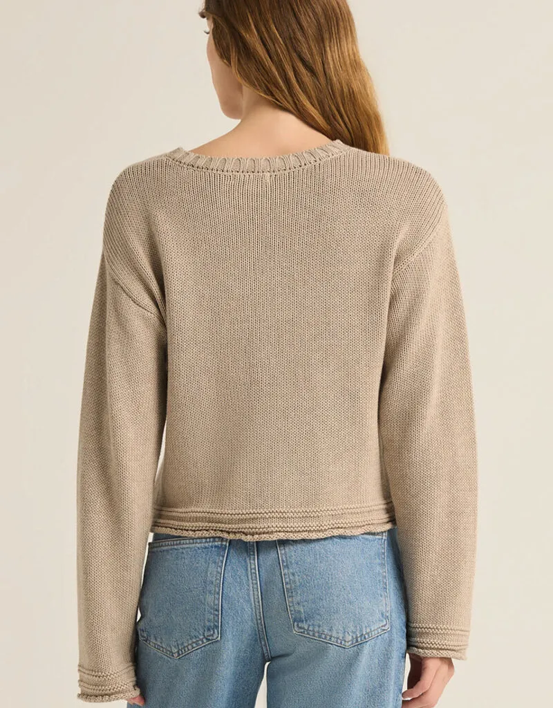 Z Supply Emerson Cropped Sweater - Oatmeal Heather