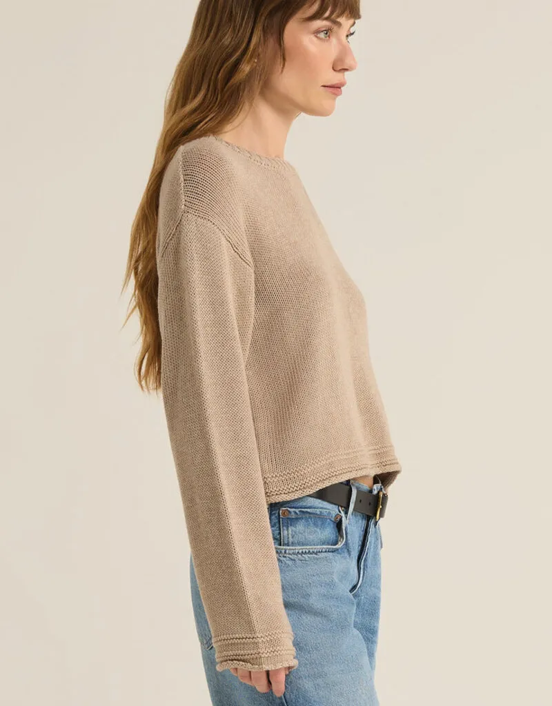 Z Supply Emerson Cropped Sweater - Oatmeal Heather