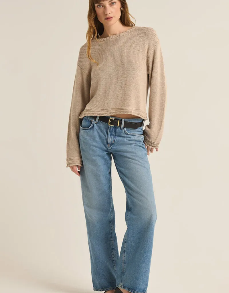 Z Supply Emerson Cropped Sweater - Oatmeal Heather