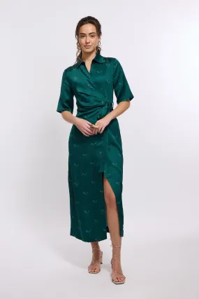 Zoya Wrap Dress (Green)