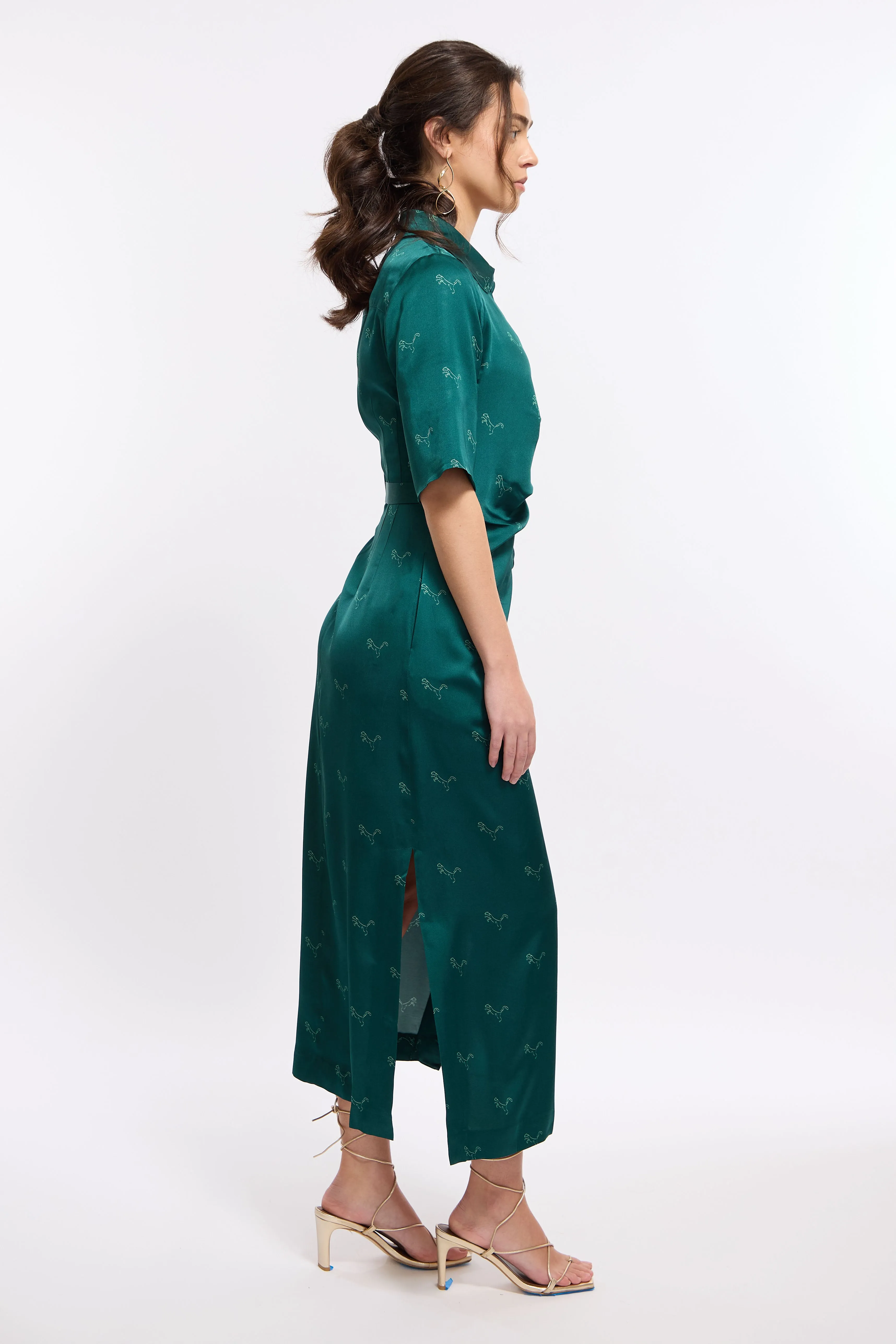 Zoya Wrap Dress (Green)